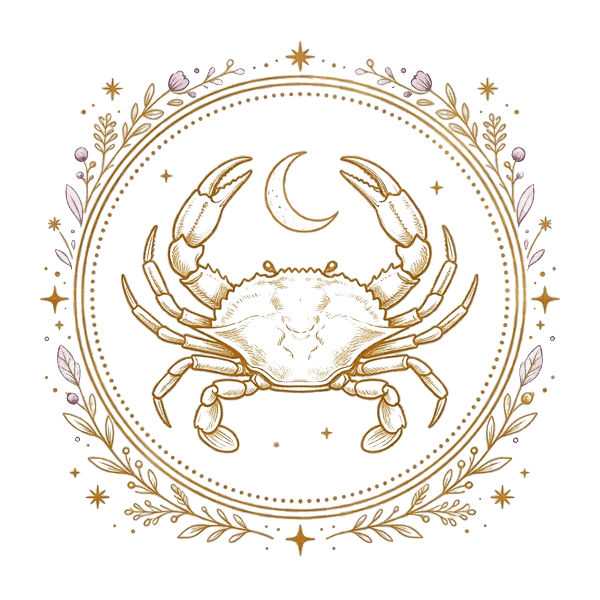 Karka (Cancer) medallion illustration