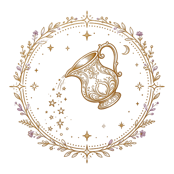 Kumbha (Aquarius) medallion illustration