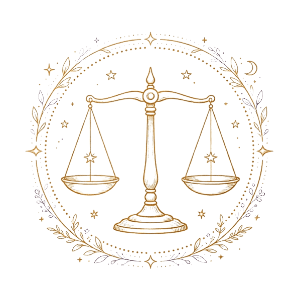 Tula (Libra) medallion illustration
