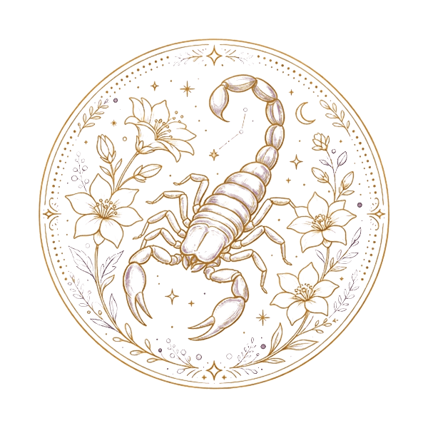Vrishchika (Scorpio) medallion illustration
